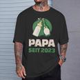 Dad Since 2023 Werdender Papa Bier Milk T-Shirt Geschenke für Ihn