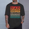 Dad Knows A Lot But Grandad Knows Everything Father Day T-Shirt Gifts for Him