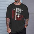 Dada Daddy Dad Bruh American Flag Baseball Coach Fathers Day T-Shirt Gifts for Him