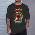 Daddy By Day Gamer Bei Nacht Lustige Papa Witze Gamingintage T-Shirt Geschenke für Ihn