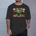 Damen Gamer-Papa Retro-Gamer-Vater-Nostalgiepapa Level Aufsteigen Mit-Ausschnitt T-Shirt Geschenke für Ihn