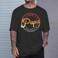 Damen Herren Retrointage Bester Papa Der Welt Mit-Ausschnitt T-Shirt Geschenke für Ihn