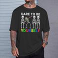 Dare To Be Your Self Dabbing Skeleton Autism Awareness T-Shirt Gifts for Him