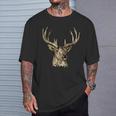 Deer Gear For Hunters Camo Whitetail Buck T-Shirt Gifts for Him
