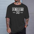 This Is My Detroit 313 Michigan DistressedT-Shirt Gifts for Him