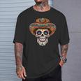 Dia De Los Muertos Carnival Mexican Head Sugar Skull T-Shirt Geschenke für Ihn