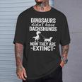 Dinosaurier Didn't Have Dackel Kinder Doxie Hund Papa Wiener T-Shirt Geschenke für Ihn