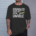 Disability Does Not Equal Unable Disability Pride Month T-Shirt Gifts for Him