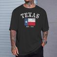 Distressed Texas State Flag T-Shirt Gifts for Him