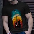 Distressed Vintage Style Guitars Musicians Music Retro T-Shirt Gifts for Him