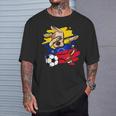 Divertido Dabbing Perro Fútbol Deenezuela Bandera Sport Camiseta unisex Regalos para él