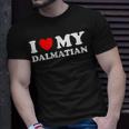 Dog Lovers Heart I Love My Dalmatian T-Shirt Gifts for Him