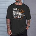 Eat Sleep Basketball Repeat For Basketball Fan T-Shirt Geschenke für Ihn