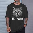 Eat Trash Raccoon Face Angry Raccoon Wild Animal T-Shirt Gifts for Him