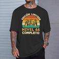 Edición Limitada Nivel 44 Completo Gamer Cumpleaños 44 Años Camiseta unisex Regalos para él