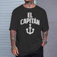 El Capitan Anchor Boat Owner Captain Yacht Ship Cruise Men T-Shirt Gifts for Him