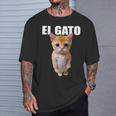 El Gato Meme Triste Llorando Gato Munchkin Kitty Meme De Moda Camiseta unisex Regalos para él