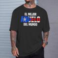 El Mejor Abuelo Del Mundo Abuelo Puerto Rico Flag T-Shirt Gifts for Him