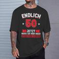 Endlich 50, T-Shirt zum 50. Geburtstag, Schwarz, Humorvolles Motiv Geschenke für Ihn