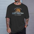Estes Park Colorado With Mountain Sunset Scene T-Shirt Gifts for Him