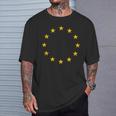 Europa Europäische Union Eu-Flagge Auf T-Shirt Geschenke für Ihn