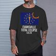 Evansville Indiana Eclipse 2024 Evansville Indiana Flag T-Shirt Gifts for Him