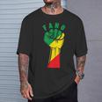 Fano Fist With The Ethiopian Flag T-Shirt Gifts for Him