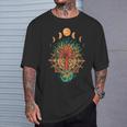 Fase Luna Om Espiritualidad & Símbolo Del Árbol De Meditación Camiseta unisex Regalos para él