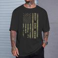 Father's Day Best Dad Ever Vintage Camo Usa Flag Deer Hunter T-Shirt Gifts for Him
