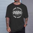 Father's Day Bester Papa Der Welt Father Idea T-Shirt Geschenke für Ihn