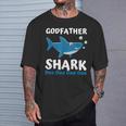 Fathers Day From Godson Goddaughter Godfather Shark T-Shirt Gifts for Him