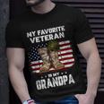 My Favorite Veteran Is My Grandpa American Flag Veterans Day T-Shirt Gifts for Him