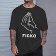 Ficko Hand Sign Gesture Football Fans T-Shirt Geschenke für Ihn