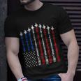 Fighter Jet Airplane Usa Flag 4Th Of July Patriotic T-Shirt Gifts for Him