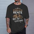 Finally Rente Zeit Für Important Pensioner Bike Black T-Shirt Geschenke für Ihn