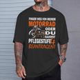 Finger Weg Von Mein Motorrad Motorcycle Rider & Biker S T-Shirt Geschenke für Ihn