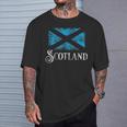 Flag Of Scotland Scottish Pride Flag Vintage Distressed T-Shirt Gifts for Him
