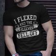 I Flexed And The Sleeves Fell Off Workout Gym Dumbbell T-Shirt Gifts for Him