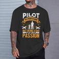 Flugzeug Pilot Kapitän Papaater Luftfahrt Piloten Flieger T-Shirt Geschenke für Ihn