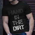 Football Lineman For Gloves Hand In The Dirt T-Shirt Gifts for Him