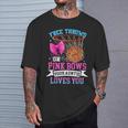 Free Throws Or Pink Bows Your Auntie Loves You Gender Reveal T-Shirt Gifts for Him