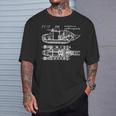 Ft-17 French Light Tank Ww1 Blueprint Diagram T-Shirt Gifts for Him