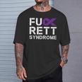 Fuck Rett Syndrome Awareness Purple Ribbon Warrior Fighter T-Shirt Gifts for Him