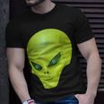 Alien With Earth Eyeballs Ufo Spaceship Novelty T-Shirt Gifts for Him