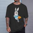 Basketball Player Happy Easter Bunny Holding Egg T-Shirt Gifts for Him