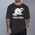 Bober Bóbr Kurwa Polish Internet Meme Beaver T-Shirt Geschenke für Ihn