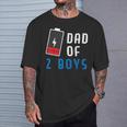 Dad Of 2 Boys Father's Day T-Shirt Gifts for Him