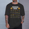 Driving Warning Signs 101 Auto Mechanic Driver T-Shirt Gifts for Him