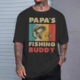 Fishing Papa's Fishing Buddy Vintage Fishing T-Shirt Gifts for Him