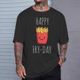 French Fries Lovers Happy Friday Fry-Day T-Shirt Gifts for Him